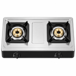 Load image into Gallery viewer, Rinnai RV-210RI 2-Burner Tabletop Gas Stove – Brass Burners, Stainless Steel, Silver