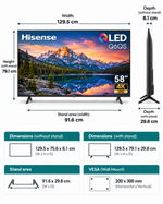 Load image into Gallery viewer, Hisense 58-Inch Q6QS QLED 4K UHD Smart TV (2025) – Quantum Dot Colour, Dolby Vision, Dolby Atmos, VIDAA OS, AI 4K Upscaler, Game Mode Plus, Black - Teq Souq