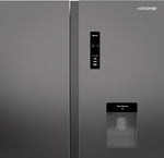 Load image into Gallery viewer, Krome 600L Side by Side Refrigerator with Water Dispenser KR-SBS600WM - Teq Souq