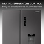 Load image into Gallery viewer, Krome 600L Side by Side Refrigerator with Water Dispenser KR-SBS600WM - Teq Souq