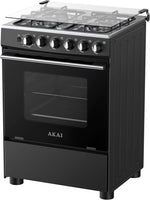 Load image into Gallery viewer, AKAI 60x60 4 Burners Gas Cooker CRMA-M66BCFS