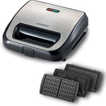 Load image into Gallery viewer, KENWOOD 750W 3 In 1 Sandwich, Grill/Griddle, Waffle, Dual Plate Press For Toasties SMM02.000SI