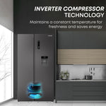 Load image into Gallery viewer, Krome 600L Side by Side Refrigerator with Water Dispenser KR-SBS600WM - Teq Souq