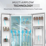 Load image into Gallery viewer, Krome 600L Side by Side Refrigerator with Water Dispenser KR-SBS600WM - Teq Souq