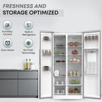 Load image into Gallery viewer, Krome 600L Side by Side Refrigerator with Water Dispenser KR-SBS600WM - Teq Souq