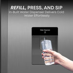 Load image into Gallery viewer, Krome 600L Side by Side Refrigerator with Water Dispenser KR-SBS600WM - Teq Souq