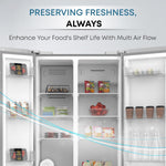 Load image into Gallery viewer, Krome 600L Side by Side Refrigerator with Water Dispenser KR-SBS600WM - Teq Souq