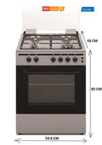 Load image into Gallery viewer, AKAI 60x55 4 Burners Gas Cooker CRMA-66SC