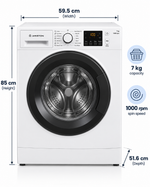 Load image into Gallery viewer, Ariston NS703UWGCC 7KG Front Load Washing Machine – 1000 RPM, 12 Wash Programs, Rapid 30-Minute Wash, White