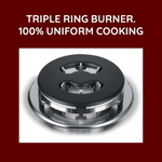 Load image into Gallery viewer, Ariston 90x60 cm Convection Oven Gas Cooking Range-5 Burners with 1 Triple Crown Sabaf AM9GC6KCX/MEA