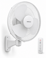 Load image into Gallery viewer, Havells FOWSBWHT16121 Standard 16-Inch Wall Fan – 50W Copper Motor, Remote Control, 3 Blades, Oscillation, White - Teq Souq