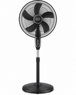 Load image into Gallery viewer, BLACK+DECKER FS1620-B5 16-Inch Pedestal Stand Fan – 60W, 5 Blades, 3 Speeds, 90° Oscillation, Adjustable Height, Black - Teq Souq