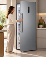 Load image into Gallery viewer, Hisense FV3N769NAI 769L Convertible Upright Freezer & Refrigerator – 592L Net, Total No Frost, Inverter, LED Touch Control, Silver - Teq Souq