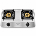 Load image into Gallery viewer, KHIND GC7110 2-Burner Gas Stove – Stainless Steel Tabletop Cooker, Automatic Ignition, Cast Iron Burners, Adjustable Flame - Teq Souq