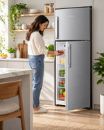 Load image into Gallery viewer, Hisense RT418N4ASU 418L Gross / 320L Net Top Mount Refrigerator – No Frost, Multi Air Flow, Silver