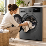 Load image into Gallery viewer, Hisense WFPV8012EMT 8KG Front Load Washing Machine, 1200 RPM, Quick Wash, Allergy Steam Care, Titanium Grey
