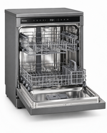 Load image into Gallery viewer, Hisense HS622E90G 13 Place Settings Freestanding Dishwasher – 8 Wash Programs, Digital Display, Half Load, Child Lock, Titanium Grey - Teq Souq