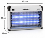 Load image into Gallery viewer, KHIND IK220 55W Electric Insect Killer – Dual 20W UV Tubes, 45m² Coverage, 4000V Grid, Heavy-Duty Bug Zapper, White