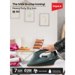 Load image into Gallery viewer, Impex 1200W Heavy Duty Iron IB191