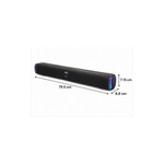 Load image into Gallery viewer, JVC TH-N324B Bluetooth Soundbar Speaker, 2.0 Channel, Rechargeable Battery, USB, AUX, LED Display, Black