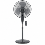 Load image into Gallery viewer, KHIND SF16J15R 16-Inch Pedestal Stand Fan with Remote Control, 3 Speeds, 50W, Dark Grey & Winter Grey
