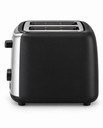 Load image into Gallery viewer, Midea MTRW2L20W 2-Slice Bread Toaster – 950W, 7 Browning Levels, Reheat, Defrost & Cancel Functions, Black/Silver