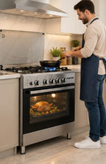 Load image into Gallery viewer, Nikai U906CQ 90x60cm Freestanding Gas Cooking Range, 5 Burners, Gas Oven, Convection Fan, Stainless Steel