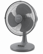 Load image into Gallery viewer, Sharp PJT169GY 16-Inch Table Fan – 50W, 3 Blades, 3-Speed Push Button, Energy Saving, Dark Grey