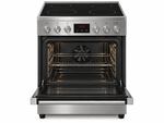 Load image into Gallery viewer, TERIM 60x60cm 4 Ceramic Hob Electric Cooking Range with 80L Oven, 9 Cooking Functions & Turbo Fan – Stainless Steel | TERHFC66ST - Teq Souq