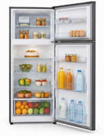 Load image into Gallery viewer, TERIM 470L Gross / 338L Net Top Mount Double Door Refrigerator with No Frost & Inverter Compressor – Silver | TERR470SS - Teq Souq