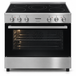 Load image into Gallery viewer, TERIM 90x60cm 5 Ceramic Hob Electric Cooking Range with 9 Oven Functions & Turbo Fan – Stainless Steel | TERVC96ST - Teq Souq