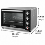 Load image into Gallery viewer, BLACK+DECKER 45L 1800W Electric Oven with Convection, Rotisserie & Double Glass Door – Black | TRO45RDG-B5 - Teq Souq
