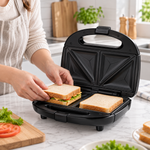 Load image into Gallery viewer, BLACK+DECKER 600W 2-Slice Non-Stick Sandwich Maker – Black | TS1000-B5 - Teq Souq