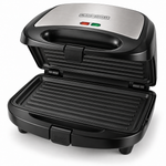 Load image into Gallery viewer, BLACK+DECKER 2-in-1 Sandwich & Grill Maker, 780W, Interchangeable Non-Stick Plates, Black/Silver – TS2120 - Teq Souq