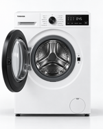 Load image into Gallery viewer, Toshiba 8kg Fully Automatic Front Load Washing Machine, 1400 RPM, Inverter, Steam, White – TW-BL90A4B(WK) - Teq Souq