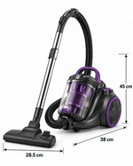 Load image into Gallery viewer, BLACK+DECKER 1800W Bagless Multicyclonic Canister Vacuum Cleaner, Black/Purple – VM1880-B5 - Teq Souq