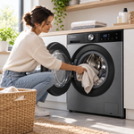Load image into Gallery viewer, Hisense 3S Series 9kg Front Load Washing Machine, 1400 RPM, Inverter Motor, Smart Wi-Fi, Titanium Grey – WF3S9043BT - Teq Souq