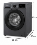 Load image into Gallery viewer, Hisense 6kg Front Load Washing Machine, 1000 RPM, 15 Programs, Titanium Grey – WFVC6010T - Teq Souq