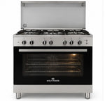 Load image into Gallery viewer, WOLF POWER WGC9060CERMF1 90x60cm Freestanding Electric Cooking Range with Ceramic Hob & Electric Oven, Stainless Steel