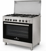 Load image into Gallery viewer, WOLF POWER WGC9060CERMF1 90x60cm Freestanding Electric Cooking Range with Ceramic Hob & Electric Oven, Stainless Steel