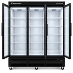 Load image into Gallery viewer, Westpoint 1800L 3-Door Upright Showcase Chiller, Glass Door Commercial Beverage Cooler, Black – WPSN-18017RTN - Teq Souq
