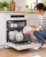 Load image into Gallery viewer, Midea 14 Place Settings Smart Freestanding Dishwasher, 8 Programs, Wi-Fi, White – WQP14-W7633CW - Teq Souq