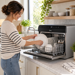 Load image into Gallery viewer, Midea 8 Place Settings Countertop Dishwasher, 7 Programs, Inverter Quattro, Silver – WQP83802FS - Teq Souq