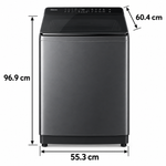 Load image into Gallery viewer, Hisense 11kg Fully Automatic Top Load Washing Machine, Aqua Save, Quick Wash, Titanium Grey – WT3K1123UT - Teq Souq