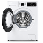Load image into Gallery viewer, Samsung 8kg Front Load Washing Machine, Hygiene Steam, Digital Inverter, 1400 RPM, White – WW80FG3M05AWGU - Teq Souq