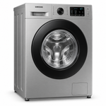 Load image into Gallery viewer, Samsung 8kg Front Load Washing Machine, EcoBubble, Hygiene Steam, 1400 RPM, Silver – WW80TA046AX - Teq Souq