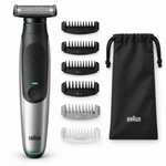 Load image into Gallery viewer, Braun Series X XT5200 All-in-One Face & Body Trimmer – 4D Flex Blade, 6 Combs, Waterproof, 45-Min Cordless Runtime, Black/Silver - Teq Souq