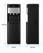 Load image into Gallery viewer, Midea YL1633S Bottom Loading Water Dispenser – Hot, Cold & Ambient, Ice Cold Technology, Empty Bottle Indicator, Child Safety Lock, Black - Teq Souq