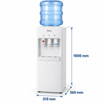Load image into Gallery viewer, Midea YL1917SAE Top Loading Water Dispenser – Hot, Cold & Ambient Water, 3 Taps, Stainless Steel Tank, Child Safety Lock, White - Teq Souq