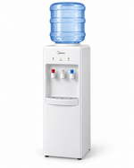 Load image into Gallery viewer, Midea YL1917S Top Loading Water Dispenser – Hot, Cold & Ambient Water, 3 Taps, Stainless Steel Tank, Child Safety Lock, White - Teq Souq